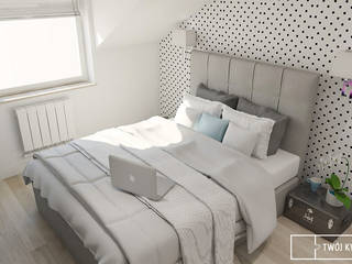 Mieszkanie Warszawa 75m2, Twój Kwadrat Twój Kwadrat Modern style bedroom White