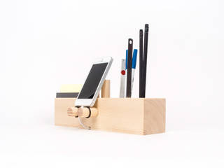 핸드폰거치대 연필꽂이 Venti (Desk Organizer Venti), Orange Wood Orange Wood