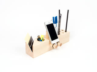 핸드폰거치대 연필꽂이 Venti (Desk Organizer Venti), Orange Wood Orange Wood