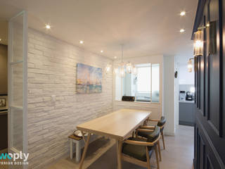 블루포인트 아파트 리모델링, 디자인투플라이 디자인투플라이 Modern dining room