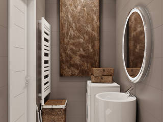 3-к квартира для молодой семьи, BRO Design Studio BRO Design Studio Minimalist Banyo