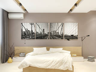 2-к квартира для молодой семьи, BRO Design Studio BRO Design Studio Camera da letto minimalista