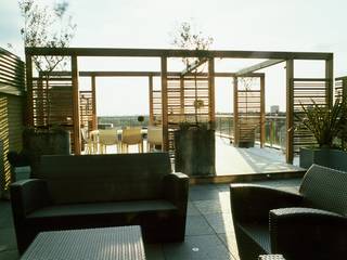 A city roof terrace, Hampstead, Bowles & Wyer Bowles & Wyer Modern balcony, veranda & terrace