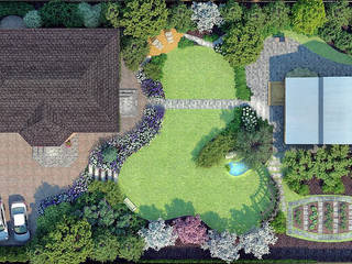 Дизайн сада в пейзажном стиле., Руслан Михайлов rmgarden Руслан Михайлов rmgarden Country style garden
