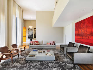 Arquitetura e Interiores, BRENO SANTIAGO ARQUITETURA E INTERIORES BRENO SANTIAGO ARQUITETURA E INTERIORES Modern living room