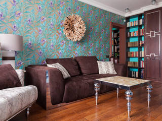 Квартира в Москве 106 кв. м., MM-STUDIO MM-STUDIO Eclectic style living room