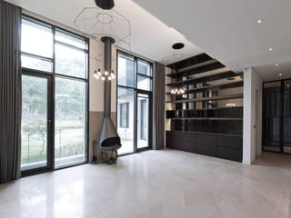 Casa 911_Pangyo, Design Tomorrow INC. Design Tomorrow INC. Moderne woonkamers
