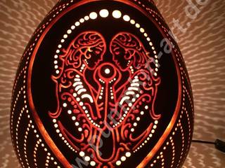 Kürbislampe Kalebassenlampe "Gemini", Atelier Pumpkin-Art Atelier Pumpkin-Art Ruang Keluarga Klasik