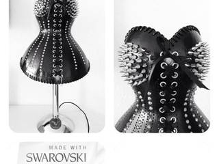 Exklusiv Kürbislampe Desingerlampe Korsett II mit Swarovski , Atelier Pumpkin-Art Atelier Pumpkin-Art غرفة المعيشة