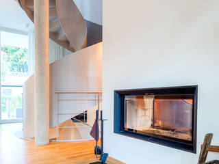 Wohnhaus in Dresden, Hildebrandt Architekten Hildebrandt Architekten Modern living room