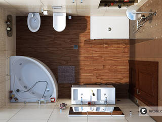 Ванная комната, Kitole Kitole モダンスタイルの お風呂 セラミック