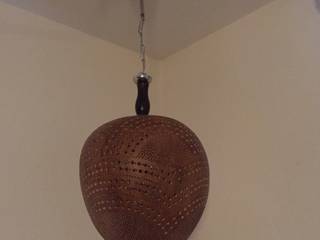 Lampe Kürbislampe "Harmony", Atelier Pumpkin-Art Atelier Pumpkin-Art Rustic style living room Brown