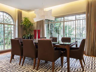 Projeto Residencial Jardim Europa/ São Paulo, Deborah Basso Arquitetura & Interiores Deborah Basso Arquitetura & Interiores Minimalist dining room