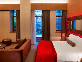 W HOTEL AKARETLER, ROMANO DİZAYN ROMANO DİZAYN Modern style bedroom Wood Wood effect