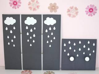 Pêle-mêle photo déco chambre enfant 'Jour de pluie', AtelierNat AtelierNat غرفة الاطفال