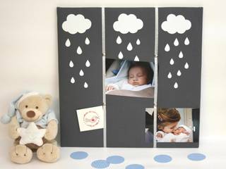 Pêle-mêle photo déco chambre enfant 'Jour de pluie', AtelierNat AtelierNat Habitaciones para niños de estilo moderno