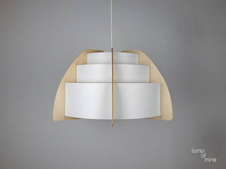 lom2 - Hängelampe Holz, lamp of mine lamp of mine Dormitorios de estilo escandinavo Madera Acabado en madera