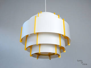 lom3 - Hängelampe farbig, lamp of mine lamp of mine 現代廚房設計點子、靈感&圖片 合成纖維 Brown