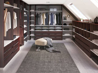 homify Modern dressing room Wood Multicolored Wardrobes & drawers