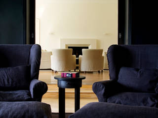 Casa en la Barranca · San Isidro, Buenos Aires · Paula Herrero | Arquitectura, Paula Herrero | Arquitectura Paula Herrero | Arquitectura Moderne Wohnzimmer