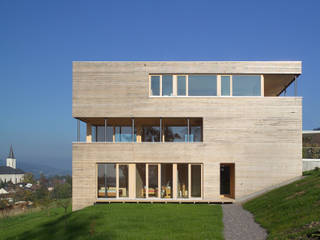 Wohnhaus S, Alberschwende, NACHBAUR WÖRTER ARCHITEKTEN NACHBAUR WÖRTER ARCHITEKTEN Modern Houses Wood Wood effect