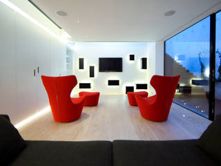Pond Street, Belsize Architects Belsize Architects Moderner Multimedia-Raum