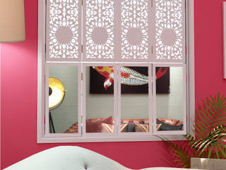 Beautiful window shutters in decorative lace design perfect for bedrooms and living rooms, Mirror & Light Shutters Mirror & Light Shutters Puertas y ventanas de estilo moderno Metal