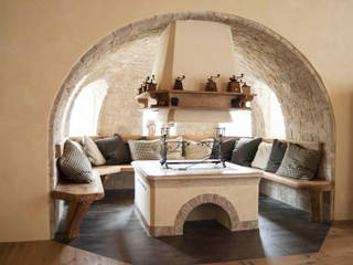 Un' incantevole angolo per l'inverno, RI-NOVO RI-NOVO Rustic style living room Solid Wood Multicolored