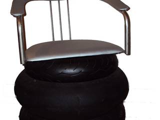 Fauteuil tires, Design Recycl Design Recycl Eclectic style houses Iron/Steel