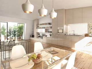 Visualisations 3d, JIGEN JIGEN Modern style kitchen