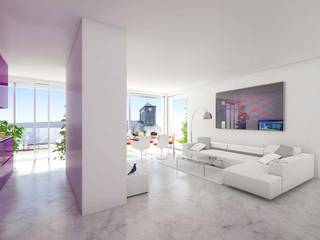 Visualisations 3d, JIGEN JIGEN Modern living room