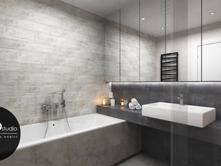 Minimalizm w formie i kolorze, MONOstudio MONOstudio Modern style bathrooms Ceramic