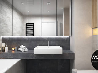 Minimalizm w formie i kolorze, MONOstudio MONOstudio Bagno moderno Ceramiche