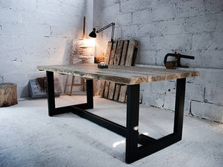 Stół LoftTable od Blaise, Blaise Handmade Furniture Blaise Handmade Furniture Minimalistyczna jadalnia Lite drewno Wielokolorowy