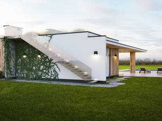 ПРОЕКТ ЧАСТНОГО ДОМА В ХАРЬКОВЕ «УЛИЦА 77», IK-architects IK-architects Casas de estilo minimalista Blanco