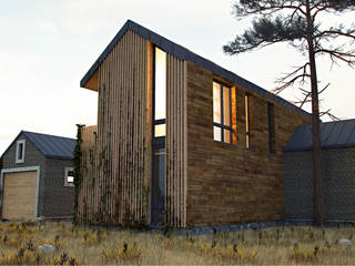 ЧАСТНЫЙ ДОМ DWELL HOUSE, IK-architects IK-architects Minimalist houses Wood Brown