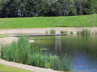 Traumhafter Privatgarten mit Schwimmteich, OC|Lichtplanung OC|Lichtplanung Akdeniz Bahçe