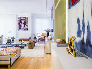 Apartamento City Boaçava, Studio ML Studio ML Livings de estilo moderno Madera Multicolor