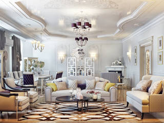 Гостиная в частном доме, Sweet Home Design Sweet Home Design Modern living room White