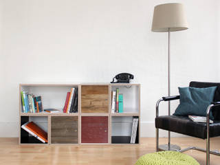 Würfelregal W1, Zweitform Zweitform Moderne Wohnzimmer Holzwerkstoff Mehrfarbig