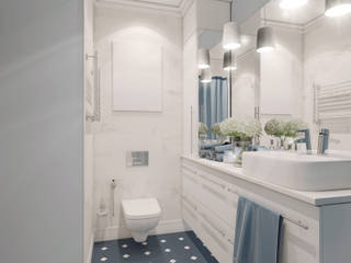 СЕВЕРНОЕ СИЯНИЕ. КВАРТИРА В ПОДМОСКОВЬЕ, Volkovs studio Volkovs studio Classic style bathroom