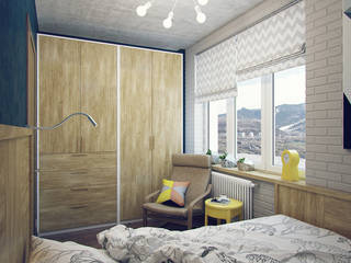 Small apartment for my friend, Студия дизайна Марии Губиной Студия дизайна Марии Губиной Small bedroom