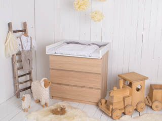 Wickelaufsätze mit abgerundeten Kanten für fast jede Kommode, PuckDaddy PuckDaddy Modern nursery/kids room MDF