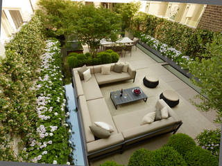 A London Roof Garden, Bowles & Wyer Bowles & Wyer Nowoczesny balkon, taras i weranda