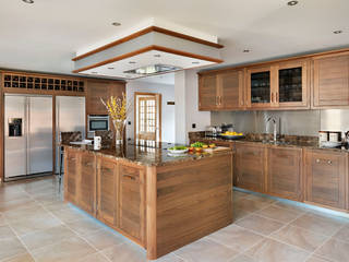 Grosvenor | Walnut And Marble Elegance Davonport Modern Kitchen Wood Brown
