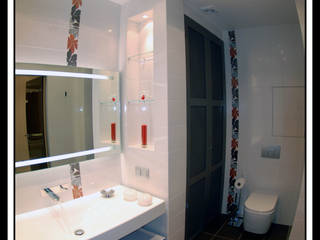 Квартира на Ульянова, Дизайн-студия «ARTof3L» Дизайн-студия «ARTof3L» حمام