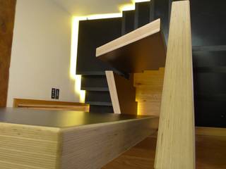 Floating Staircase, Joachim King Furniture Joachim King Furniture Minimalist corridor, hallway & stairs Plywood