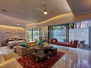 Nest - Private residence at Koregaon Park, TAO Architecture Pvt. Ltd. TAO Architecture Pvt. Ltd. Moderne Schlafzimmer