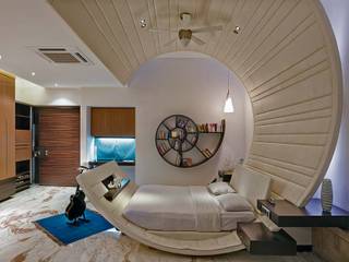 Nest - Private residence at Koregaon Park, TAO Architecture Pvt. Ltd. TAO Architecture Pvt. Ltd. Moderne Schlafzimmer