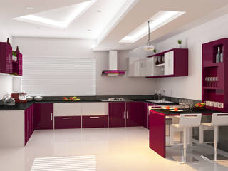 Modular Kitchen, Nimble Interiors Nimble Interiors Nhà bếp phong cách mộc mạc